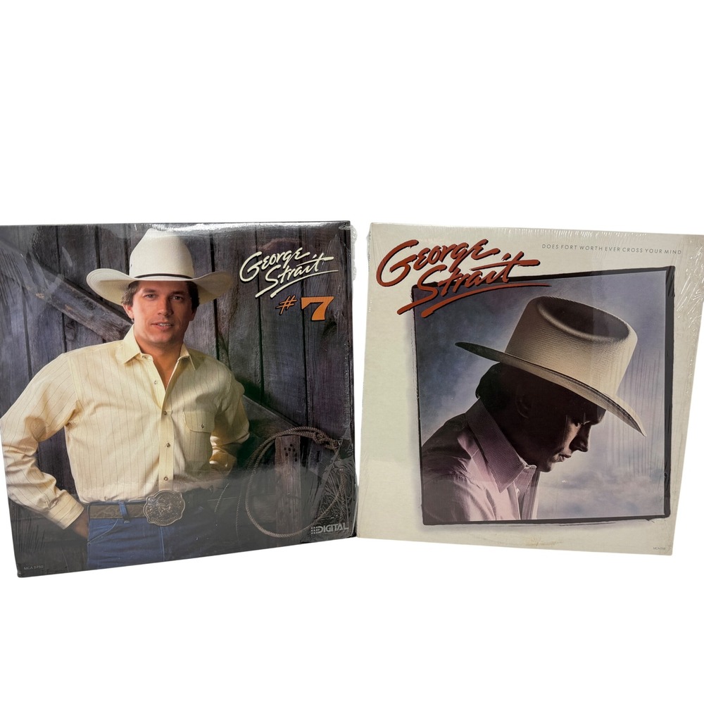 George Strait Vinyl LP Lot #7 Does Fort Worth Ever Cross Your Mind RCA Club